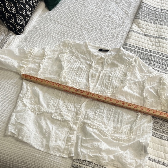 Vici • White Ruffle Button-Up Blouse - Picture 7 of 10